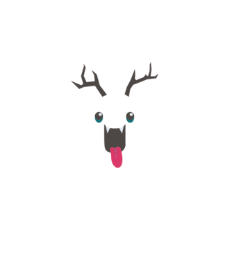 Funny Deer minta szürke pólón