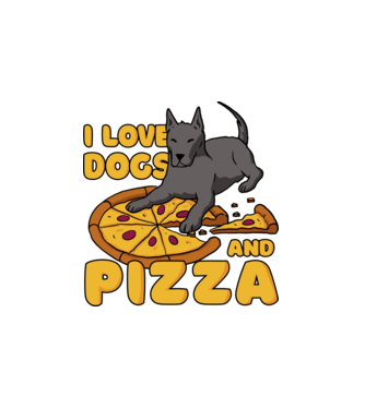 pizzás póló minta fehér pólón