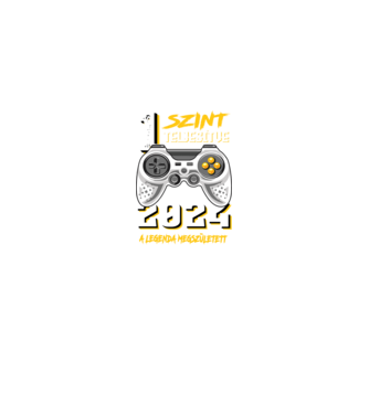 GAMER szint teljesítve 1. 2024 minta fekete pólón