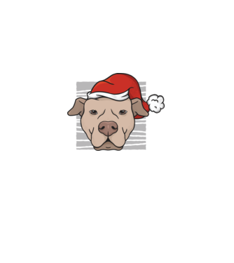 Karácsonyi Pitbull minta zöld pólón