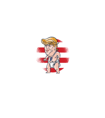 Trump Baby vicces póló minta neonpink pólón