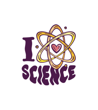 I Love Science Tudományos minta fehér pólón