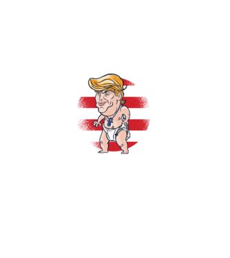 Trump Baby vicces póló minta királykék pólón