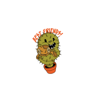 Voodoo kaktusz minta fekete pólón