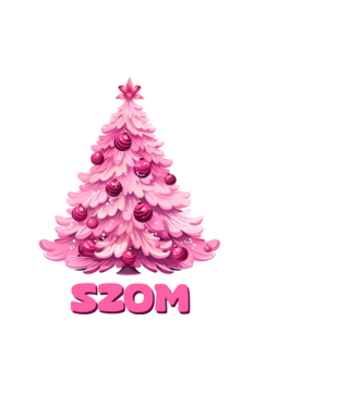 Faszom xmas pink - vicces karácsonyi póló minta fekete pólón