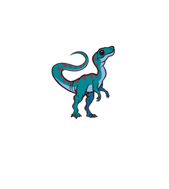 Compsognathus minta fekete pólón