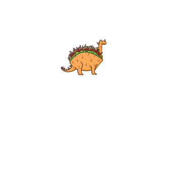 Dino Taco minta fekete pólón