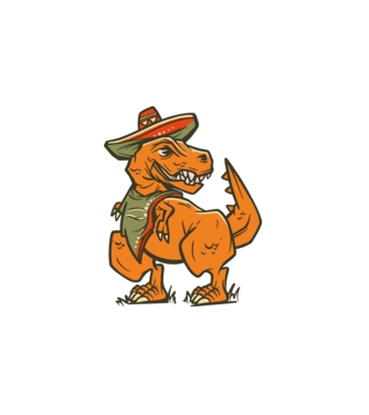 Mexikói trex minta fehér pólón