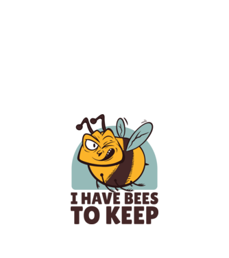 keep bees minta homokszín pólón