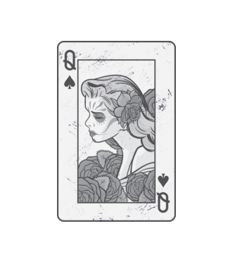Poker minta fehér pólón