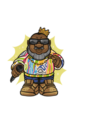 BIGGIES GNOME minta fekete pólón