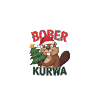 Bober Kurwa Karácsony - Vicces Meme póló minta fehér pólón