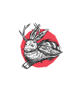 Wolpertinger minta fehér pólón