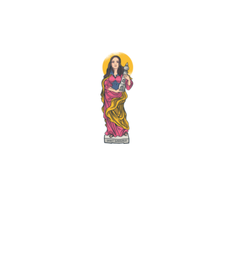 Saint Barbara minta fehér pólón