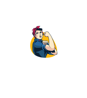 Rosie Riveter Comic minta farmerkék pólón