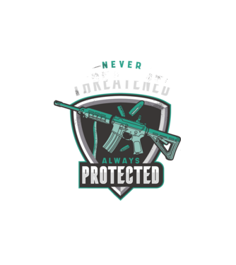 Never threatened always protected minta fehér pólón