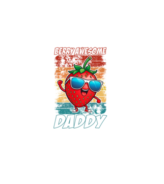 Berry Awesome Daddy Eper minta fekete pólón