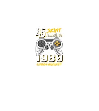 GAMER szint teljesítve 45. 1980 minta fekete pólón