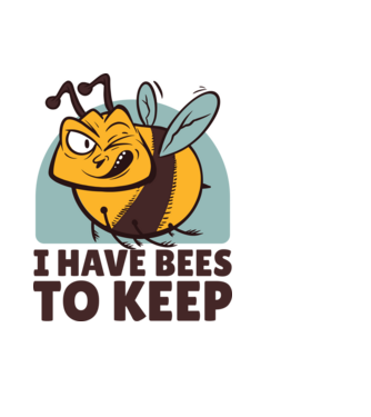 keep bees minta fekete pólón
