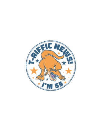 T-rex Terrific news i'm 55 minta türkiz pólón