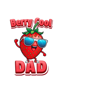 Berry Cool Dad Eper Napszemüvegben minta fekete pólón