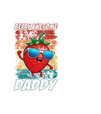 Berry Awesome Daddy Eper minta fehér pólón