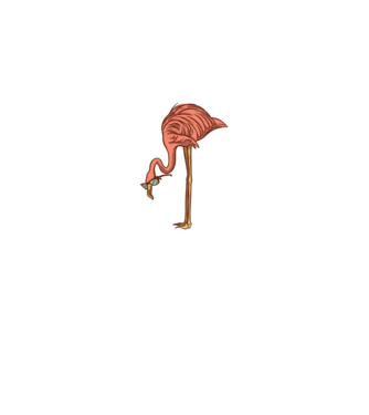 Flamingo minta királykék pólón