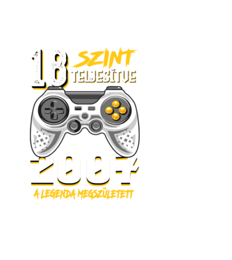 GAMER szint teljesítve 18. 2007 minta fekete pólón