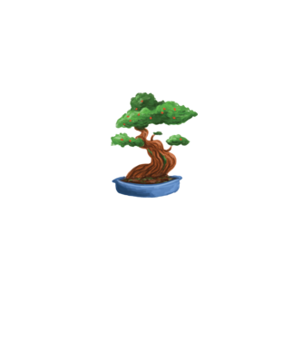 Bonsai fa minta királykék pólón