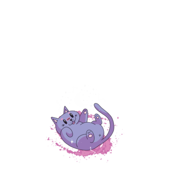 Space Cat - cuki Cica űrben  minta fekete pólón