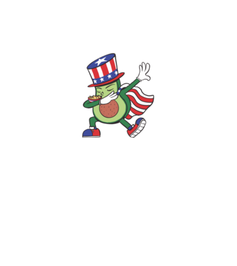 USA Avokádó DAB minta fekete pólón