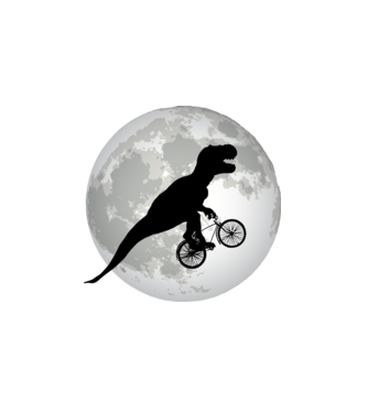Repülő dínó minta fehér pólón