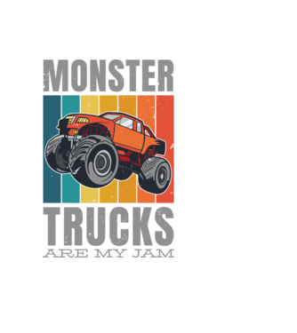 Monster Truck minta fekete pólón