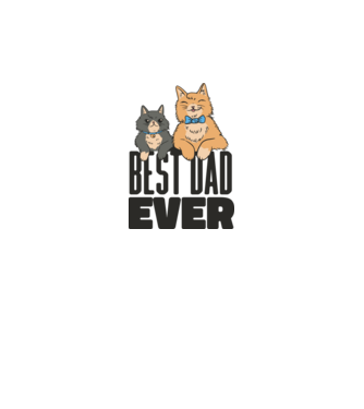 Best Cat Dad Ever - Legjobb Cicás Apa minta fehér pólón