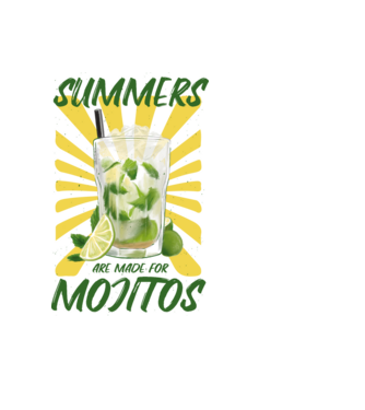 Mojito minta fekete pólón
