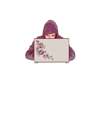 Hacker minta fekete pólón