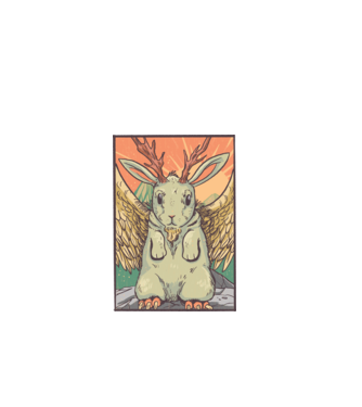 Wolpertinger minta fekete pólón