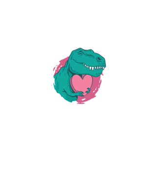 Trex szíecskével minta fekete pólón