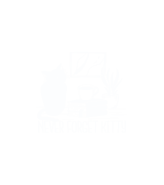 Never Forget Kitty minta fehér pólón