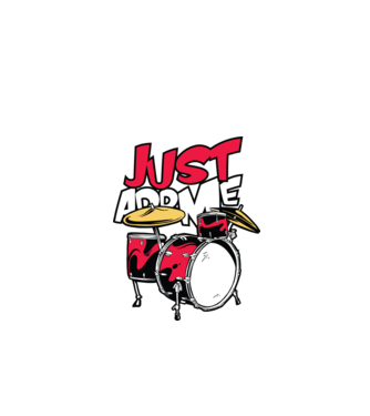 Just add me Drums minta türkiz pólón