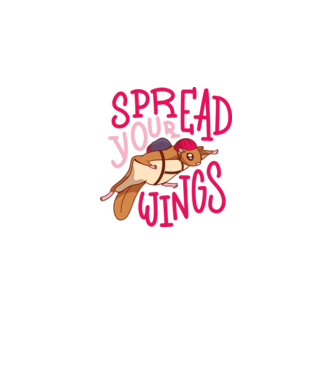Spread Your Wings minta fekete pólón