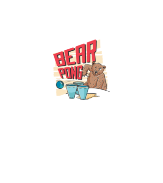 Bear Pong minta fekete pólón