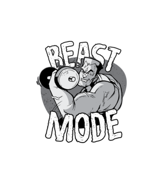 Beast Mode minta fehér pólón
