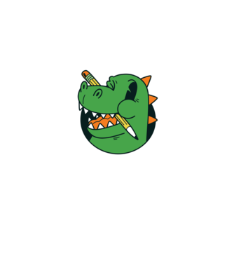 Cuki Iskolás Dinoszaurusz minta szürke pólón