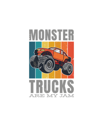 Monster Truck minta fehér pólón