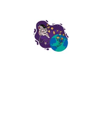 Űrhajós emoji minta fehér pólón