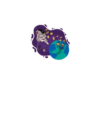 Űrhajós emoji minta fehér pólón