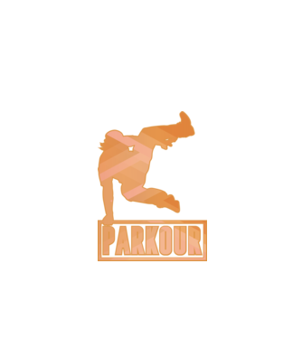 Parkour feliratos póló minta fehér pólón
