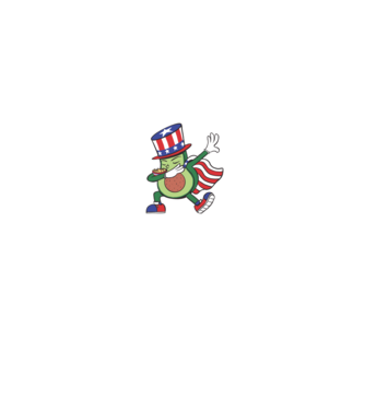 USA Avokádó DAB minta fekete pólón