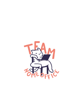 Team Home Office minta fehér pólón